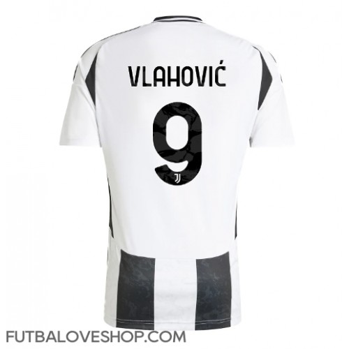 Dres Juventus Dusan Vlahovic #9 Domáci 2024-25 Krátky Rukáv